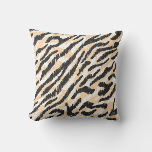Seamless vintage scribble zebra leopard fur patter kissen