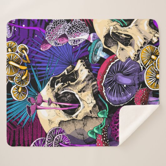 Seamless wallpaper pattern. Bright Magic Psychedel Sherpadecke (Vorderseite (Horizontal))