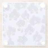 Seamless wassercolor orchius phalaenopsis Blume b Glasuntersetzer (Rückseite)