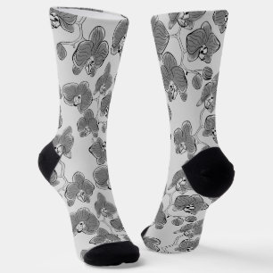 Seamless wassercolor orchius phalaenopsis Blume b Socken