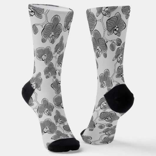 Seamless wassercolor orchius phalaenopsis Blume b Socken (Gewinkelt)