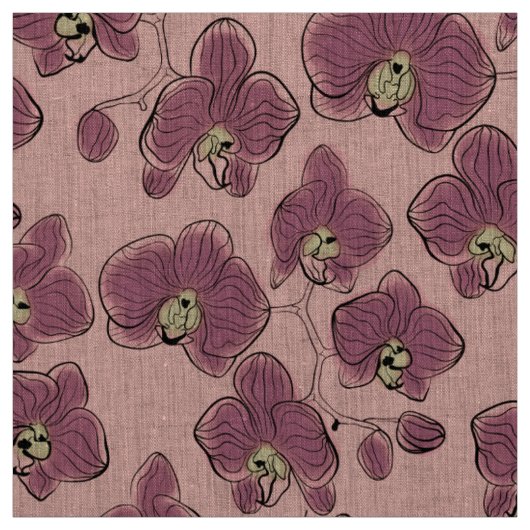 Seamless wassercolor orchius phalaenopsis Blume b Stoff (Muster)