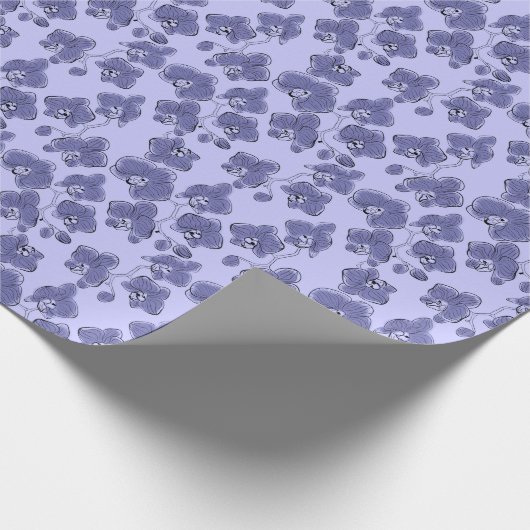 Seamless wassercolor orchius phalaenopsis Blume Geschenkpapier (Ecke)