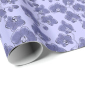 Seamless wassercolor orchius phalaenopsis Blume Geschenkpapier (Rolleneckpunkt)