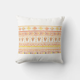 Seamless Watercolor Boho Tribal Ziermuster Kissen