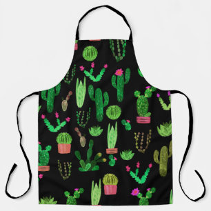 Seamless watercolor cactuses plant pattern backgro schürze