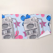Seamless watercolor pattern in 90s style badehandtuch (Badehandtuch)