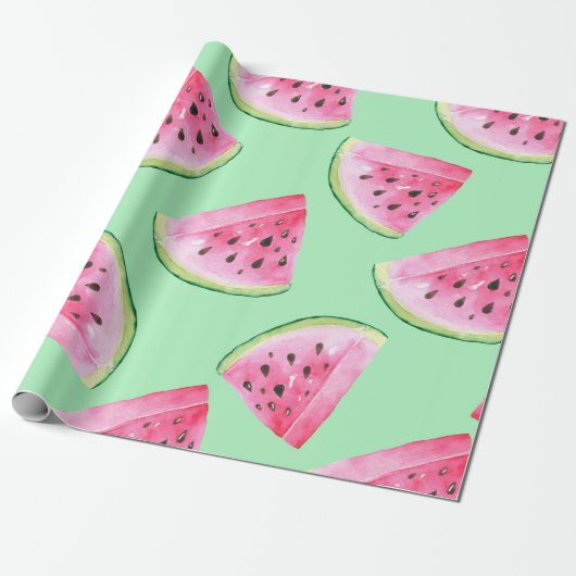 Seamless Watermelon Muster im Wasserfarbenstil Wat Geschenkpapier (Ungerollt)