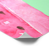 Seamless Watermelon Muster im Wasserfarbenstil Wat Poster (Ecke)