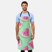 Seamless Watermelon Muster im Wasserfarbenstil Wat Schürze (Getragen)