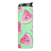 Seamless Watermelon Muster im Wasserfarbenstil Wat Thermosbecher (Nach links gedreht)