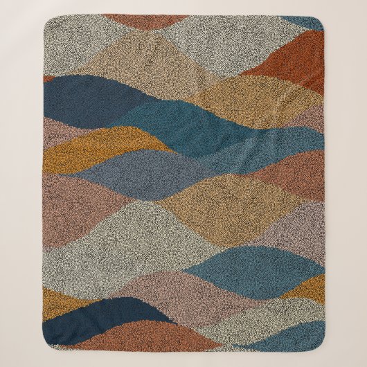 Seamless wavy pattern. Complicated hand-drawn orna Sherpadecke (Vorderseite)