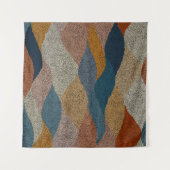 Seamless wavy pattern. Complicated hand-drawn orna Wandteppich (Vorderseite (Horizontal))