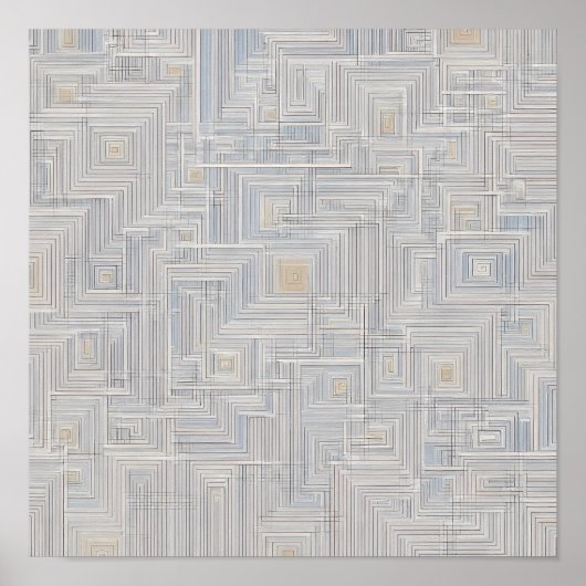 Seamless White Luminous Net Fabric Pattern Poster (Vorne)