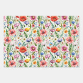 Seamless Wildflower Pattern Furniture Decoupage Geschenkpapier Set (Vorderseite 2)