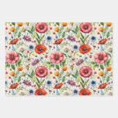 Seamless Wildflower Pattern Furniture Decoupage Geschenkpapier Set (Vorderseite)