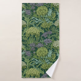 Seamless William Morris style floral pattern Badhandtuch Set