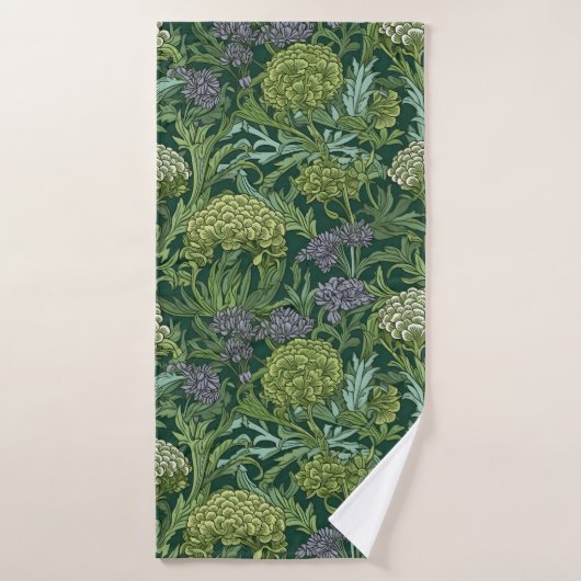 Seamless William Morris style floral pattern Badhandtuch Set (Badehandtuch)