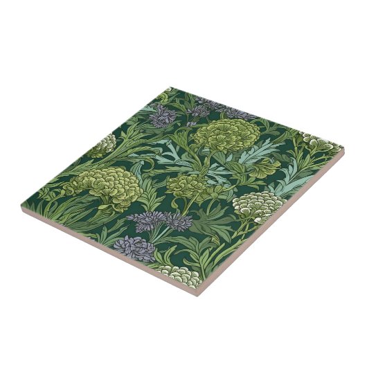 Seamless William Morris style floral pattern Fliese (Seite)