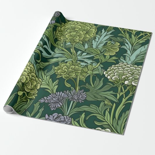 Seamless William Morris style floral pattern Geschenkpapier (Ungerollt)