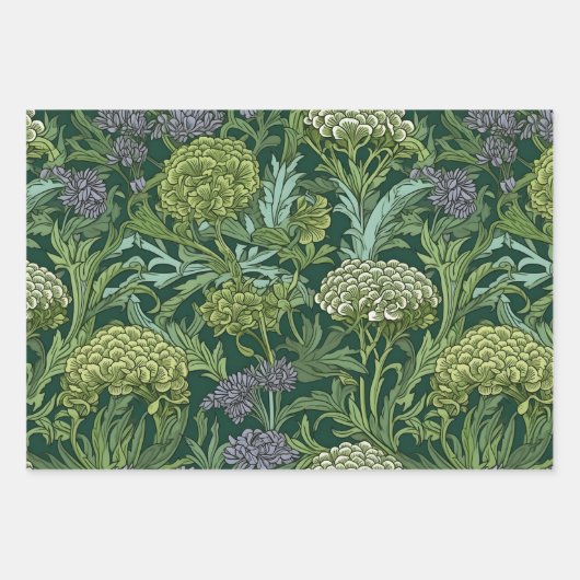 Seamless William Morris style floral pattern Geschenkpapier Set (Vorderseite 2)