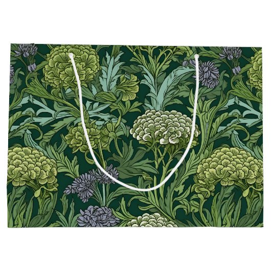 Seamless William Morris style floral pattern Große Geschenktüte (Rückseite)