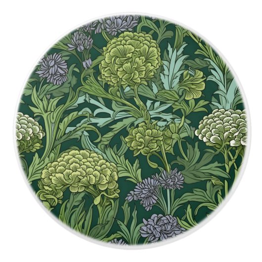 Seamless William Morris style floral pattern Keramikknauf (Vorderseite)