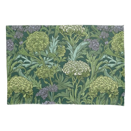 Seamless William Morris style floral pattern Kissenbezug (Vorderseite-Links)