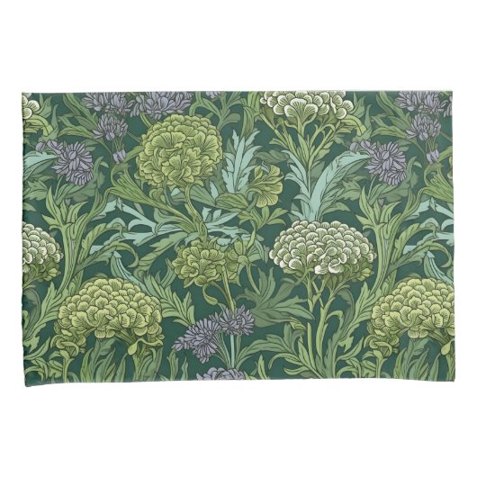 Seamless William Morris style floral pattern Kissenbezug (Vorderseite-Rechts)