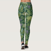 Seamless William Morris style floral pattern Leggings (Rückseite)