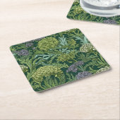 Seamless William Morris style floral pattern Rechteckiger Pappuntersetzer (angewinkelt)