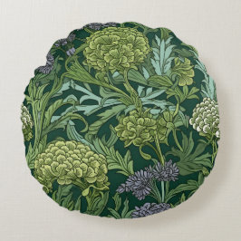 Seamless William Morris style floral pattern Rundes Kissen