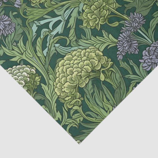 Seamless William Morris style floral pattern Seidenpapier (Ausschnitt)