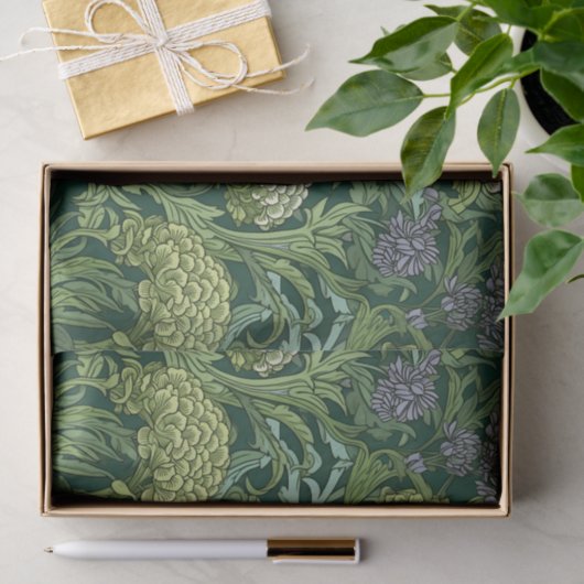 Seamless William Morris style floral pattern Seidenpapier (Geschenk)