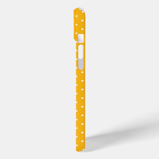 Seamless yellow-orange polka dot pattern Case-Mate iPhone hülle (Rückseite / Links)