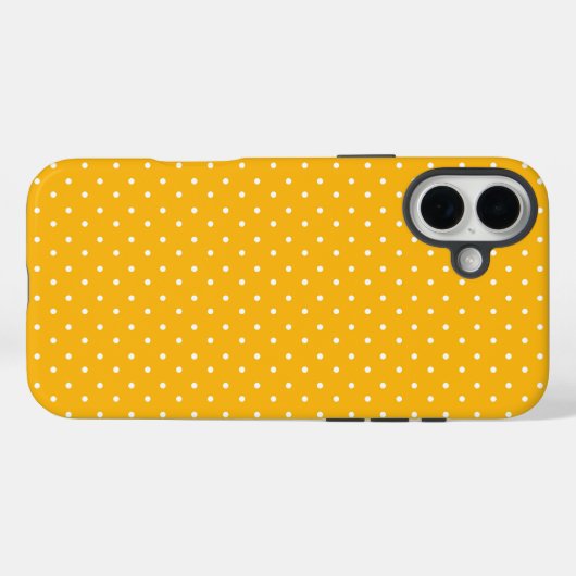 Seamless yellow-orange  polka dot  pattern  Case-Mate iPhone hülle (Rückseite (Horizontal))