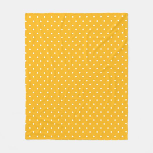 Seamless yellow-orange  polka dot  pattern  fleecedecke (Vorderseite)