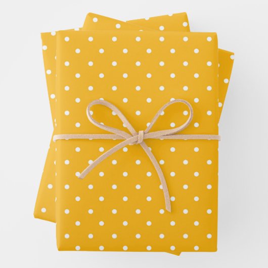 Seamless yellow-orange  polka dot  pattern  geschenkpapier set (Beispiel)