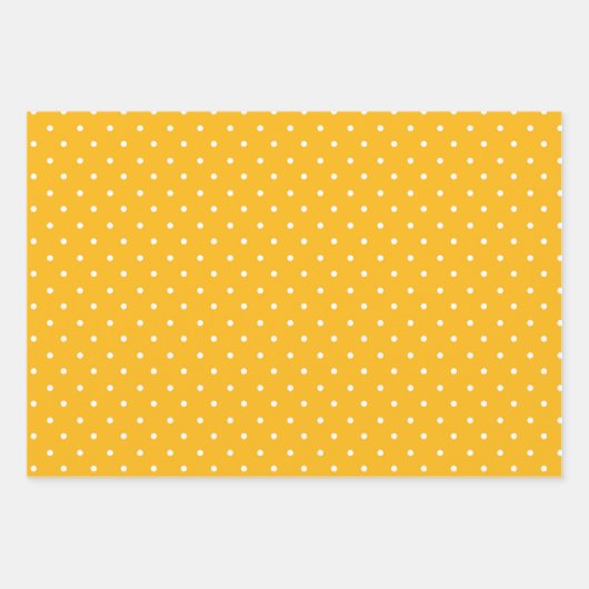 Seamless yellow-orange  polka dot  pattern  geschenkpapier set (Vorderseite)