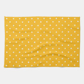 Seamless yellow-orange polka dot pattern geschirrtuch (Horizontal)
