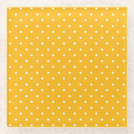 Seamless yellow-orange  polka dot  pattern  glasuntersetzer