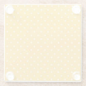 Seamless yellow-orange  polka dot  pattern  glasuntersetzer (Rückseite)