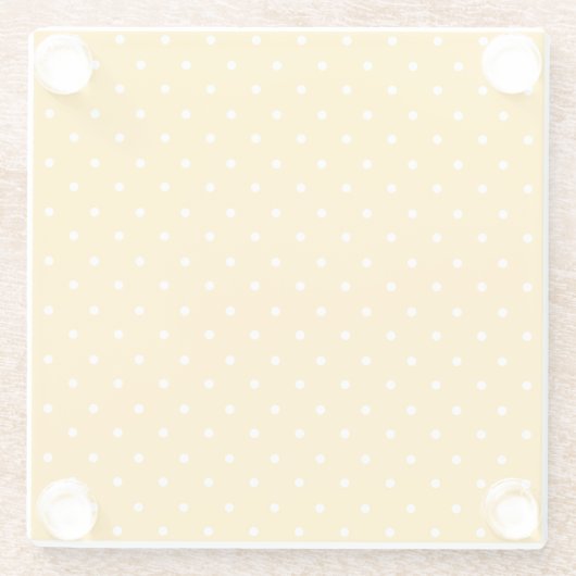 Seamless yellow-orange polka dot pattern glasuntersetzer (Rückseite)