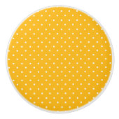 Seamless yellow-orange  polka dot  pattern  keramikknauf (Vorderseite)