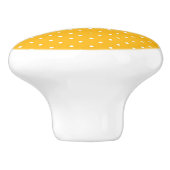 Seamless yellow-orange  polka dot  pattern  keramikknauf (Seitenansicht)