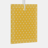 Seamless yellow-orange  polka dot  pattern  ornament aus glas (Vorderseite Rechts)