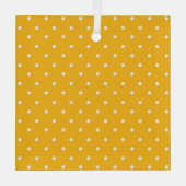 Seamless yellow-orange  polka dot  pattern  ornament aus glas (Rückseite)