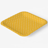 Seamless yellow-orange  polka dot  pattern  pappteller (Gewinkelt)