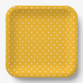 Seamless yellow-orange  polka dot  pattern  pappteller (Vorderseite)