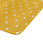 Seamless yellow-orange  polka dot  pattern  schneidebrett (Ecke)